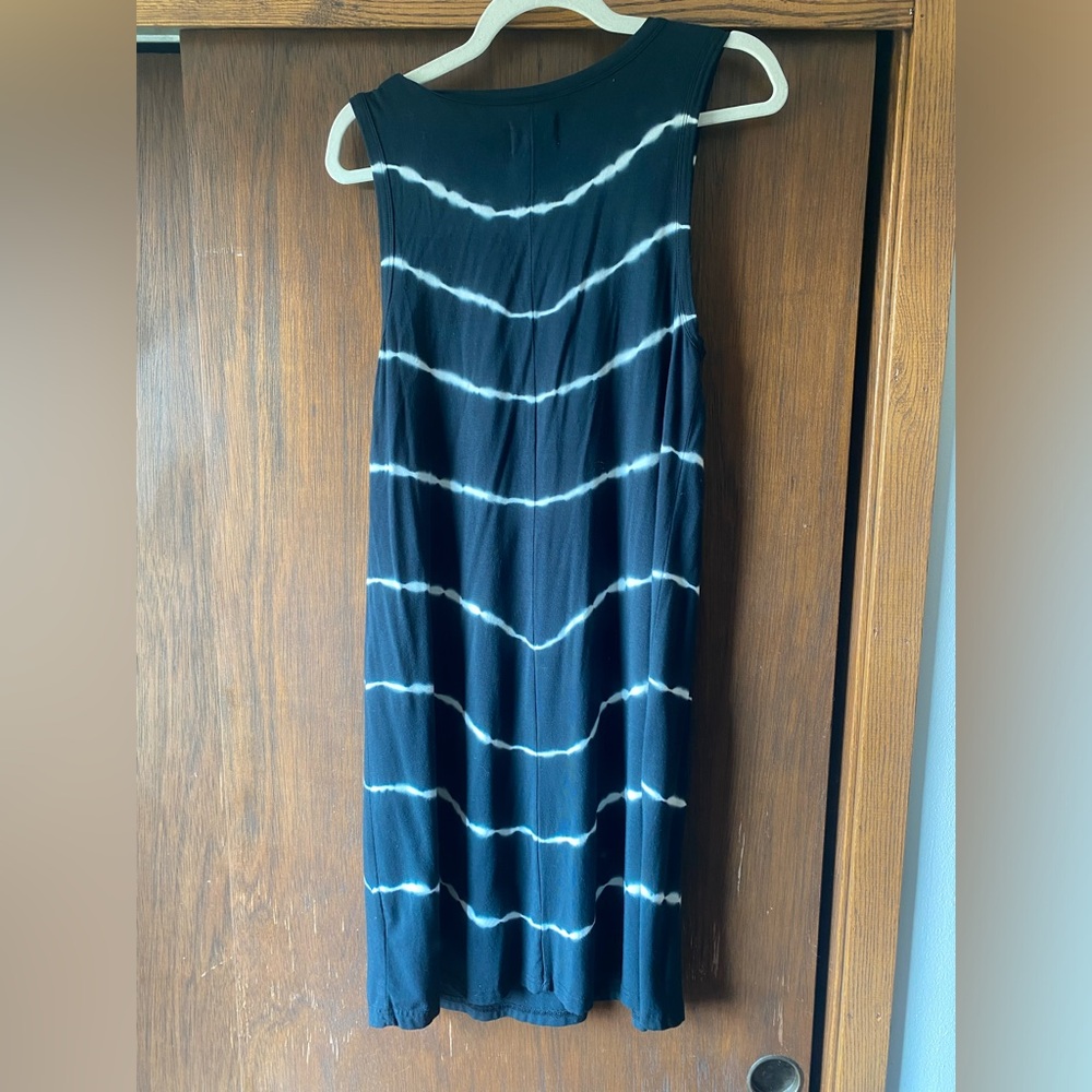 Thread & Supply Black and White Striped Tie-Dye Mini Dress